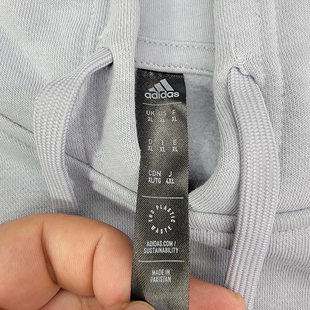 Adidas Hoodie Mens XL Gray Camouflage Pullover Casual Gym Workout  Logo active - Picture 6 of 11